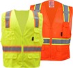 GSS Safety Premium Class 2 Multi-Purpose Two Tone Mesh Zipper 6 Pockets Vest 1501/1502