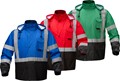 GSS Safety Non-ANSI Multi Color Premium Hooded Rain Coat Black Bottom 6013/6014/6016