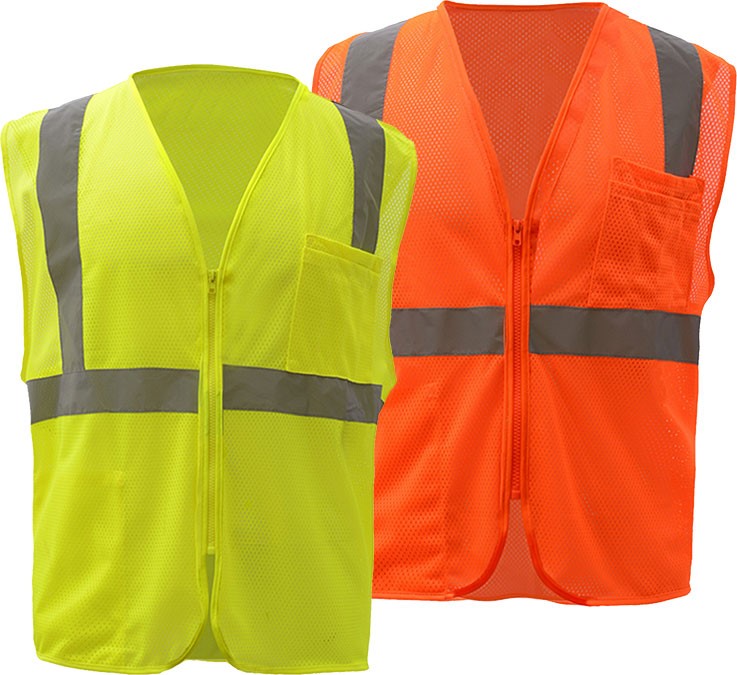 GSS Safety Standard Class 2 Mesh Zipper Safety Vest 1001/1002