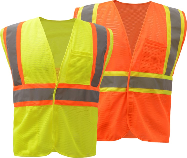 GSS Safety Standard Class 2 Two Tone Mesh Hook & Loop Safety Vest 1007/1008