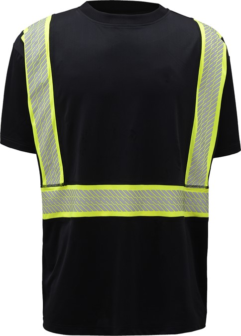 GSS Safety [Discontinued] Non-ANSI Onyx Two-Tone Anti-Snag T-Shirt w/Segment Tape 5703