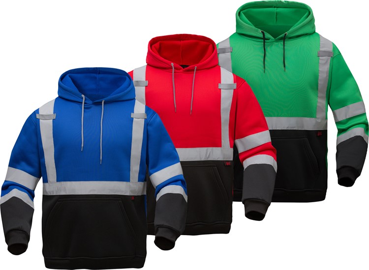 GSS Safety Non-ANSI Pullover Sweatshirt with Reflective Tape 7013/7014/7016/7017