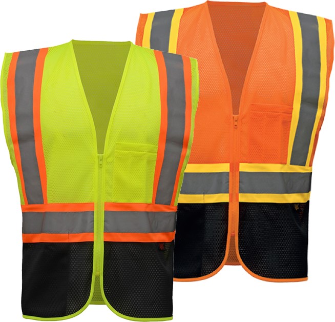 GSS Safety Class 2 Two Tone Vest w/Black Bottom 1105/1106