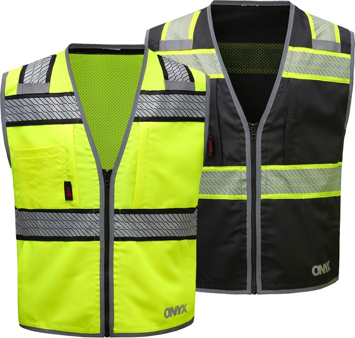 GSS Safety ONYX Standard Safety Vest w/Contrasting Trim 1515/1517