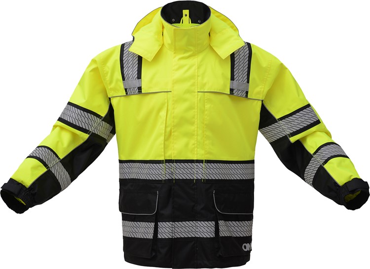 GSS Safety ONYX Class 3 Rip stop Rain Coat with Teflon Coating 6501