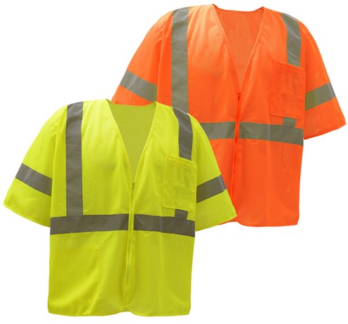 Standard Class 3 Mesh Zipper Safety Vest