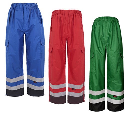 Non-ANSI Multi Color Premium Rain Pants with Black Bottom | GSS Safety