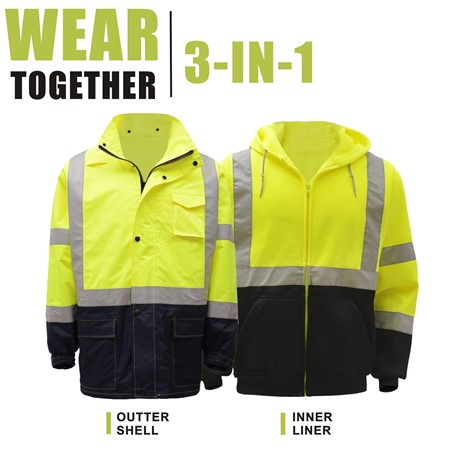 [Wear Together] Class 3 Rain Jacket & Hoodie | GSS Safety