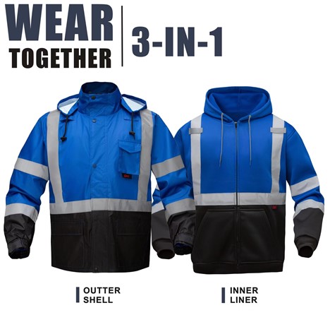 [Wear Together] Non-ANSI Multi Color Rain Jacket & Hoodie | GSS Safety