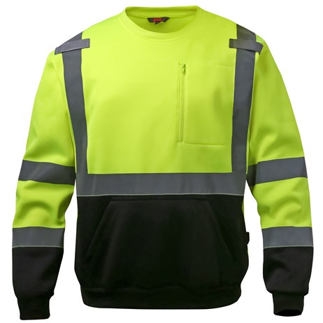 Class 3 Crewneck sweatshirt with Black Bottom | GSS Safety