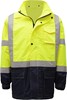 GSS Safety Class 3 Premium Hooded Rain Jacket Black Bottom 6003/6004 View 2
