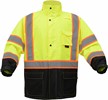GSS Safety Class 3 Premium Two Tone Hooded Rain Coat Black Bottom 6005/6007 View 2