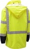 GSS Safety Class 3 Premium Hooded Rain Jacket Black Bottom 6003/6004 View 3