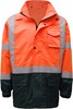 GSS Safety Class 3 Premium Hooded Rain Jacket Black Bottom 6003/6004 View 4