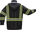 GSS Safety Class 3 Premium Two Tone Hooded Rain Coat Black Bottom 6005/6007 View 5
