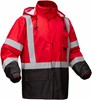 GSS Safety Non-ANSI Multi Color Premium Hooded Rain Coat Black Bottom 6013/6014/6016 View 9