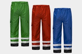 Non-ANSI Multi Color Premium Rain Pants with Black Bottom