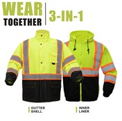 [Wear Together] Class 3 Two Tone Rain Jacket & Sweatshirt